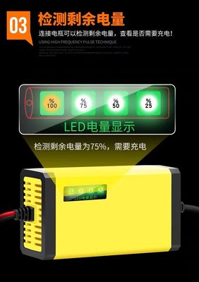 12V 15A 300W Lead Acid Battery Chargers Pulse Repair Temperature Control