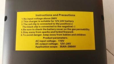 Portable 350W 14A Intelligent Car Battery Charger 24V Car Jump Starter
