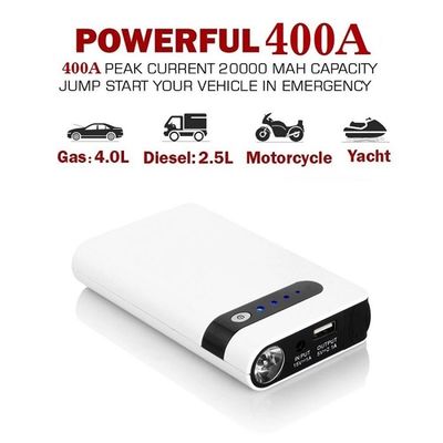 12000mAh 400Ah Car Battery Jump Starter ABS Aluminum Alloy
