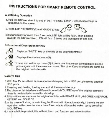 Universal BN94-07557A Element Smart Tv Remote USB For Samsung Smart TV