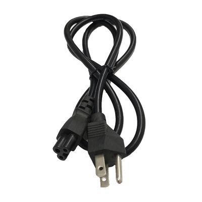 ISO9001 European 2 Pin Ac Power Cord Cable 1.2m For Laptop