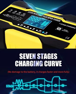12V 10A Touch Screen Pulse Repair LCD Voltage Intelligent Car Battery Charger