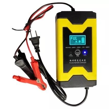 12V 6A Smart Lead Acid Battery Charger Full Automatic Charging Adapter for Car Motorcycle Electric Bike Scooter LCD Disp