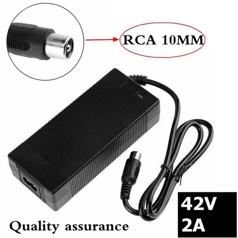 Lithium Ion Lotus Battery Charger RCA 10mm 42V 36V 2A Lithium Battery Charger