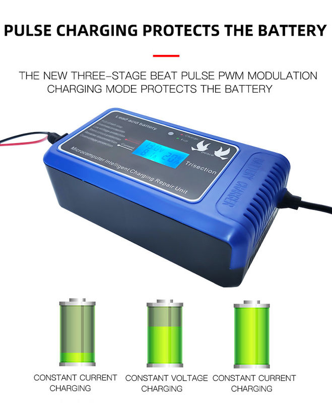 5A 6A 10A Automobile 12 Volt Solar Battery Charger Pulse Repair EU US UK AU