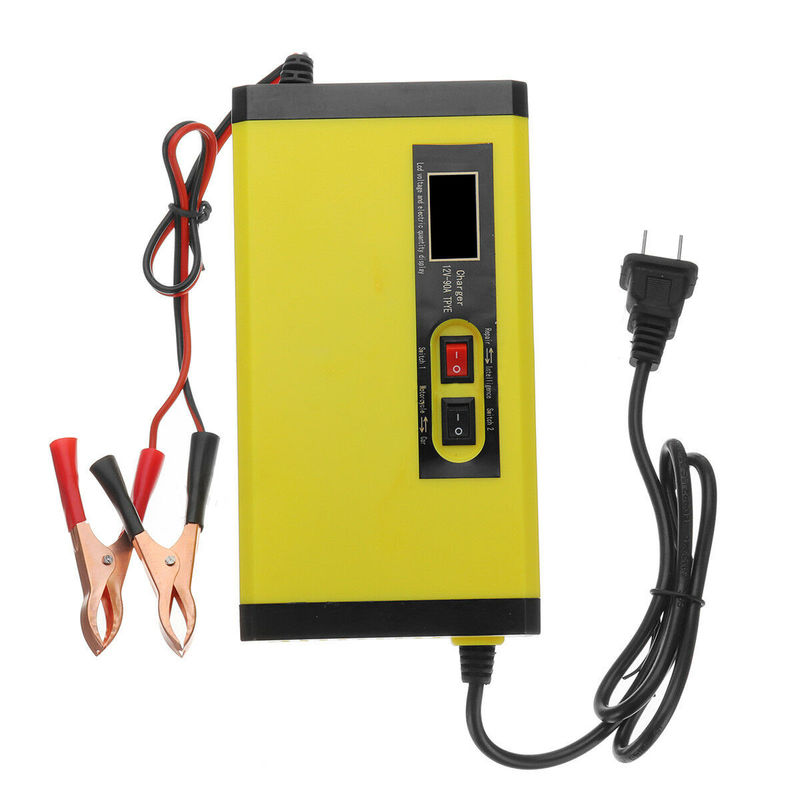Wet Lead Acid 12V 8A LCD Display Battery Charger Pulse Repair For Car Motorcycle