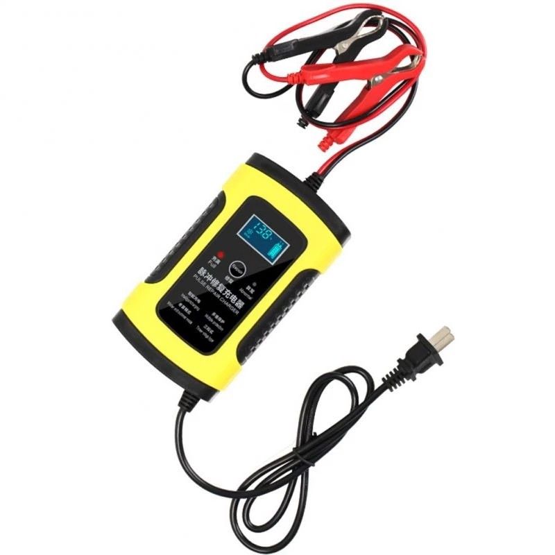 Motorcycle  12V 6A Fully Intelligent Pulse Repair Charger LCD Display For